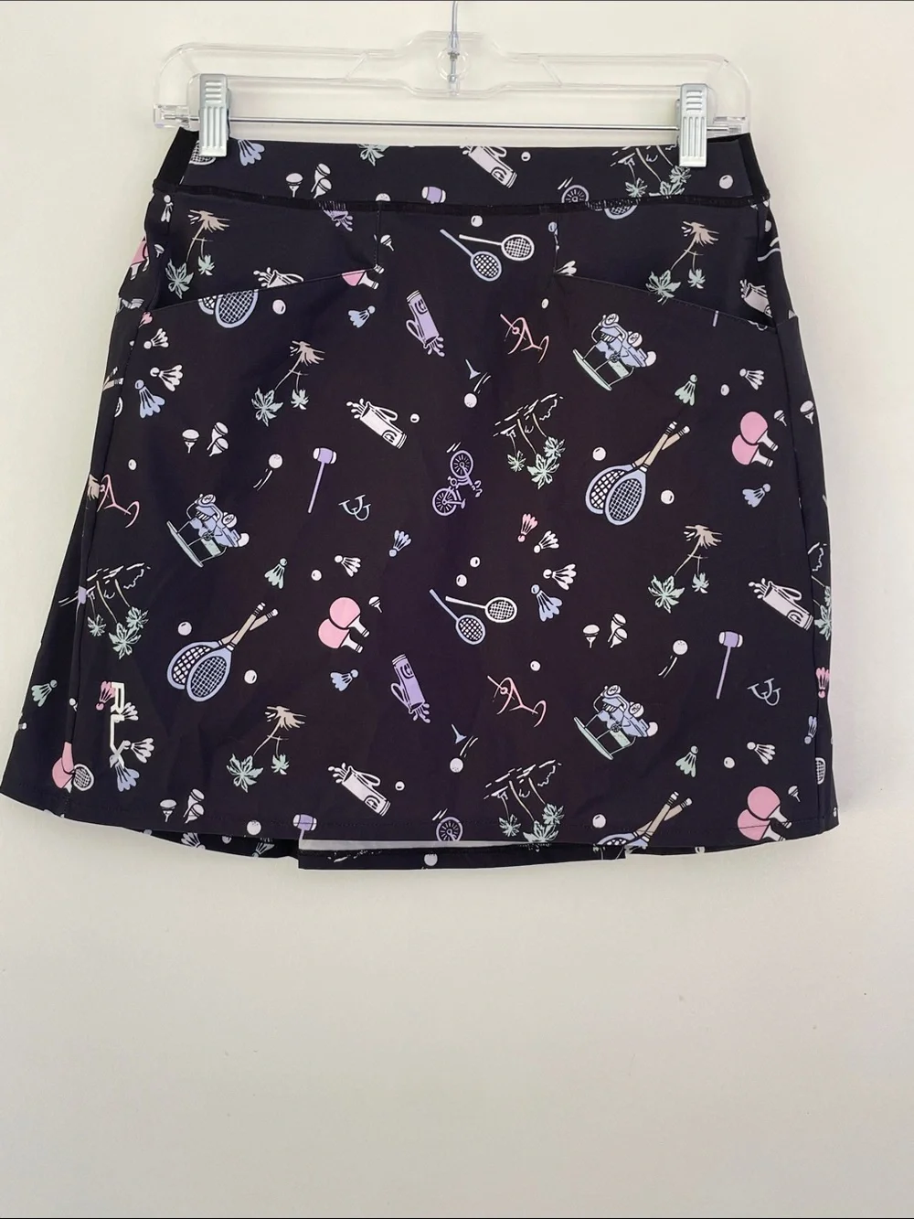 RLX RALPH LAUREN Women’s Black Pickleball Golf Racquetball Tennis Print Skort Sm